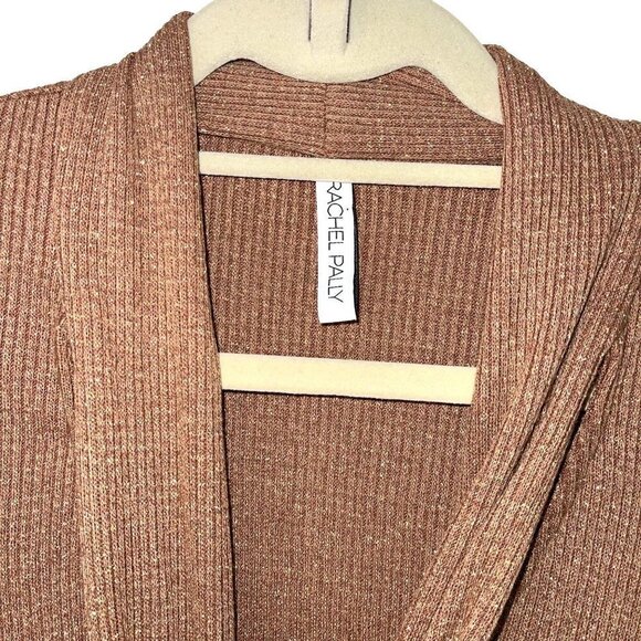 Rachel Pally Womens Blouse Brown Size Small S Lurex Knit Tie Front Top Viscose - Picture 4 of 12